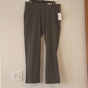 St. John's Bay Gray French Terry Sweat Pants, Sz. PM Petite Medium, Slim Fit